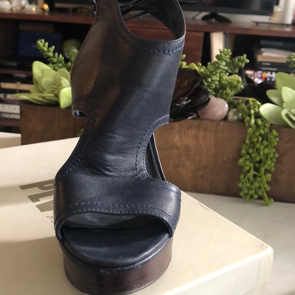 PLV Navy Open-toe Platforms - Picture 2 of 4